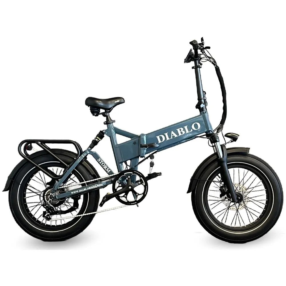 Diablo Storm - Fatbike - Elektrisches Klapprad - Dunkelblau