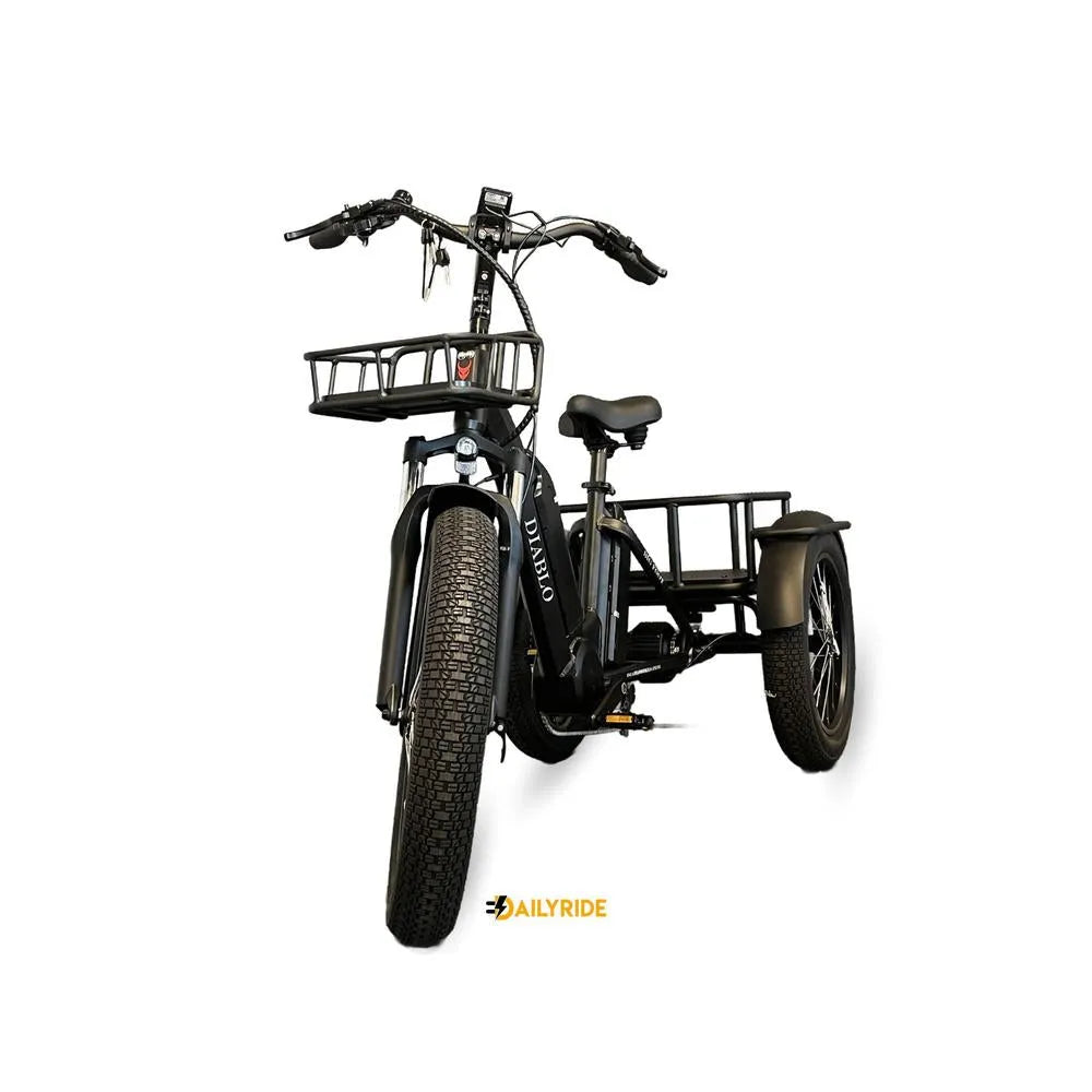 Diablo Großer Fuß Dreirad - Elektrisches Fahrrad für eingeschränkte Mobilität - Matt Schwarz