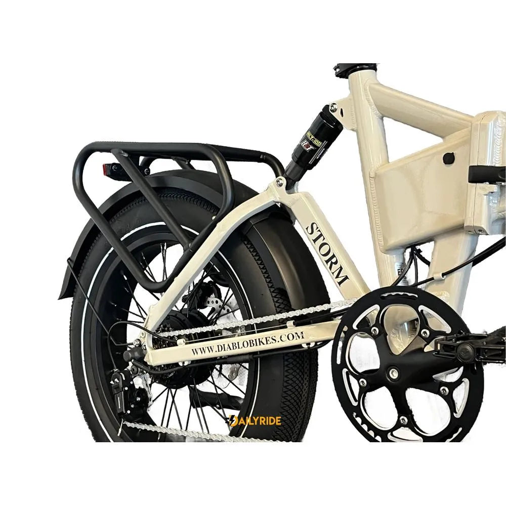 Diablo Storm - Dickreifenfahrrad - Elektrisches Klapprad - Modisches Grau