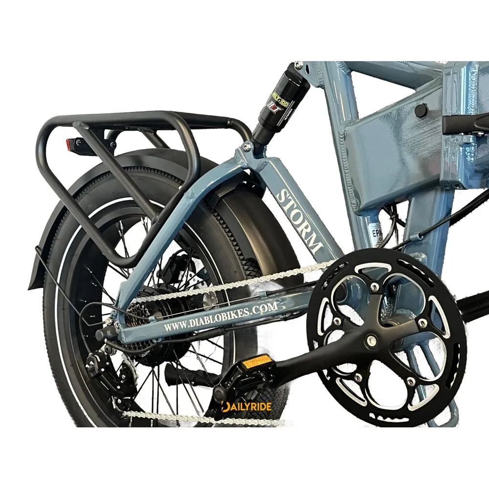Diablo Storm - Fatbike - Elektrisches Klapprad - Dunkelblau