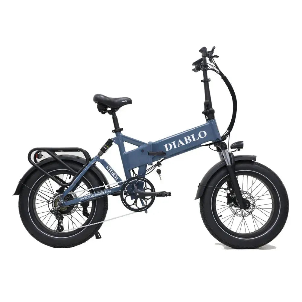 Diablo Storm - Fatbike - Elektrisches Klapprad - Dunkelblau