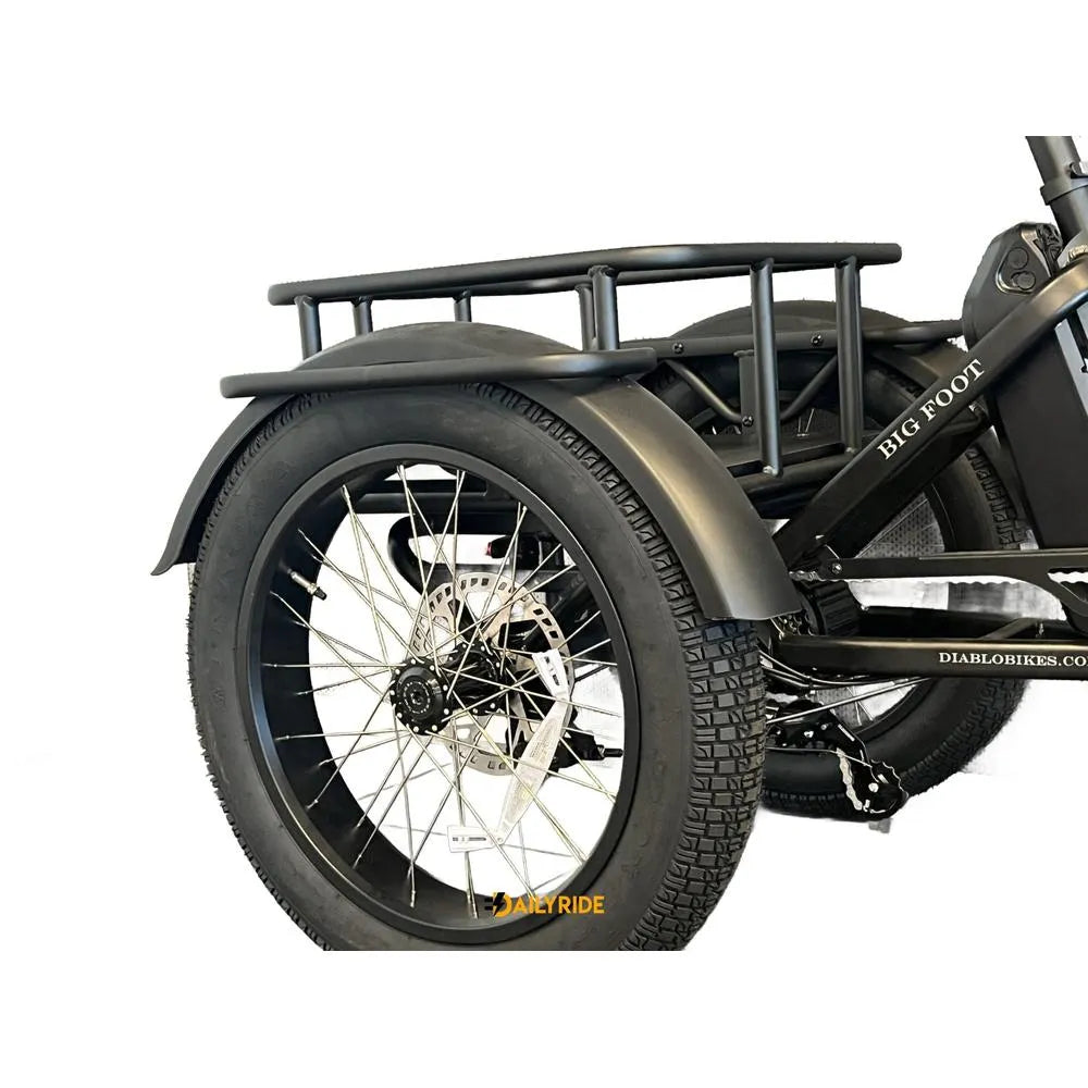 Diablo Großer Fuß Dreirad - Elektrisches Fahrrad für eingeschränkte Mobilität - Matt Schwarz